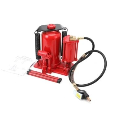 Abbildung von Lfhelper 20T Hydraulischer Stempelwagenheber, Wagenheber, Flaschenwagenheber, min. Höhe 260 mm, max. 510 manueller oder pneumatischer Betrieb, 1/4 Druckluftanschluss