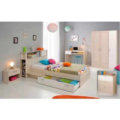 Abbildung von Parisot Jugendzimmer Set &quot;Charly&quot;, (6 St., Bett, Anstellregal, Nachttisch, Kleiderschrank, Schreibtisch etc.)