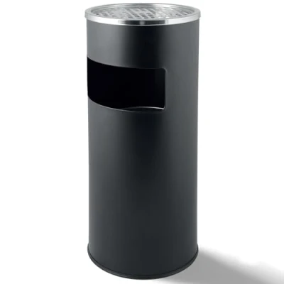 Abbildung von Grafner Aschenbecher Standaschenbecher 2in1 Edelstahl mit Mülleimer 30 Liter, 3