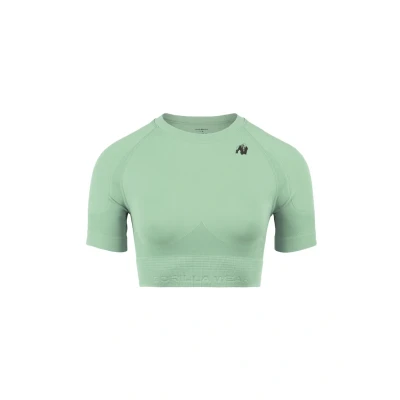 Abbildung von Gorilla Wear Whitney Seamless CROP Sport Tshirt, Damen, Größe: L/XL, Green