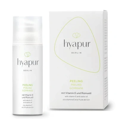 Abbildung von hyapur® Peeling GREEN 50ml Sanftes mit natürlichem Bio Öl zur Anti Aging Pflege Vegan Natur Kosmetik aus Berlin