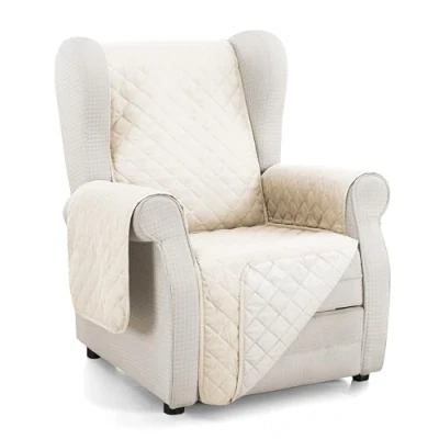 Abbildung von Martina Home Gesteppter Sofabezug, wendbar, Bernstein, 1 Sitzer, Beige, Leinen