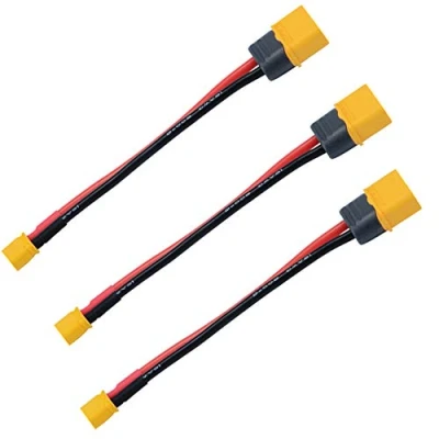 Abbildung von Yiqigou 3 stücke Amass XT 60 XT60H Männlichen Weiblich Stecker auf 30 Steckverbinder Konvertierungs Adapter mit 10cm Kabel (xt30 männlich zu xt60 männlich)
