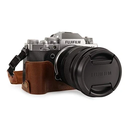 Abbildung von MegaGear MG1924 Ever Ready Kameratasche aus Echtleder, für Fujifilm X T4, Braun