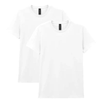 Abbildung von Gildan Damen Erwachsene, schwere Baumwolle, 2er Pack T Shirt, Weiß, Mittel