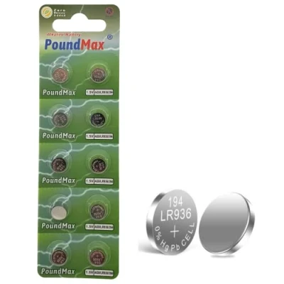 Abbildung von 10x AG9 Alkaline Knopfzelle (LR45 LR936 394) 1,5V 1er Pack (1 x 10 Stück)