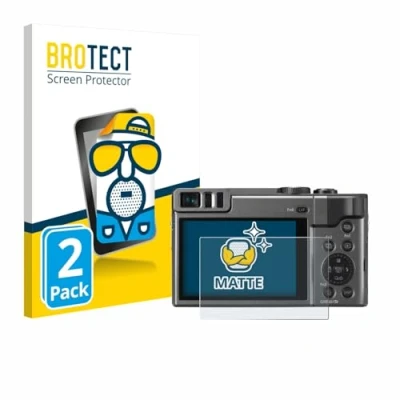 Abbildung von BROTECT Entspiegelungs Schutzfolie für Panasonic Lumix DC TZ90 / TZ96 (2 Stück) Matte Displayschutz Folie, Anti Reflex, Fingerprint