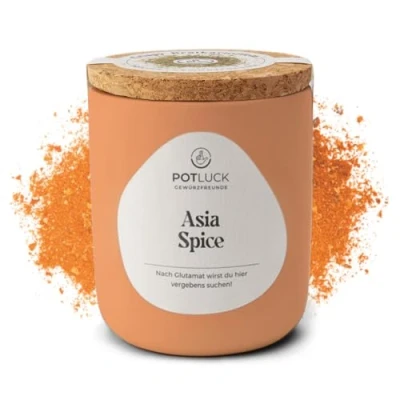 Abbildung von POTLUCK Asia Spice Gewürzmischung im Keramiktopf 80g Vegan, glutenfrei und mit natürlichen Inhaltsstoffen