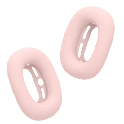 Abbildung von kwmobile Hülle kompatibel mit Apple AirPods Max Cover TPU Silikon Kopfhörer Pad Case Schutzhülle für Polster in Altrosa