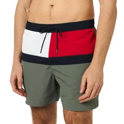 Abbildung von Tommy Hilfiger CORE FLAG Badeshorts, Herren, Größe: XXL, Stonewash green