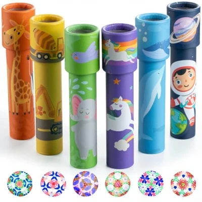 Abbildung von iKeelo 6PCS Klassisches Kaleidoskope Kinder, Kindergeburtstag Gastgeschenke, Retro Kaleidoskop Mitgebsel für Kindergeburtstag, Neujahr, Weihnachten, Schule und Klassenzimmer Preise