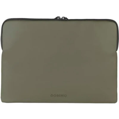 Abbildung von TUCANO GOMMO Sleeve für 15,6 Zoll und MacBook 16 Zoll, gummiertes Material Militärgrün/Khaki