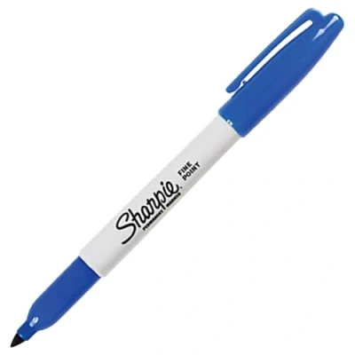 Abbildung von Sharpie Fine Point Feine Spitze Blau Permanent Marker (Blau, Spitze, Mehrfarben, Fein, Metall, Papier, Kunststoff)