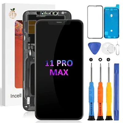Abbildung von Ersatz Für iPhone 11 Pro Max Display Bildschirm Reparaturset Ersatzdisplay Replacement LCD Touch Screen Digitizer A2218 A2161 A2220 (Incell,Schwarz)