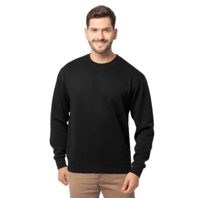 Abbildung von Fruit of The Loom Men&#039;s Eversoft Fleece Sweatshirts &amp; Hoodies, Sweatshirt Black, Large