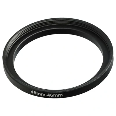 Abbildung von vhbw Step Up Ring Adapter von 43 mm auf 46 für Kamera Objektiv Filteradapter, Metall, Schwarz