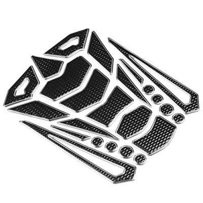Abbildung von Motorrad Aufkleber Tankschutz Tankpad Tank Universal Soft Rubber Gas Heizöl Pad Protector Traction Pad(silberner Rand)