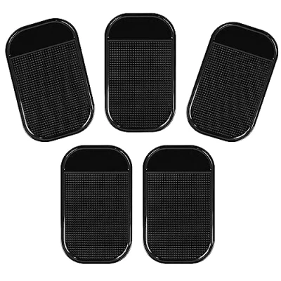 Abbildung von Antirutschmatte Auto Armaturenbrett Haftmatte,5 Stück Autoselbstklebende Pad Interieur PU Magie für Holding Handy,Schlüssel,Sonnenbrille (14 x 7 cm)
