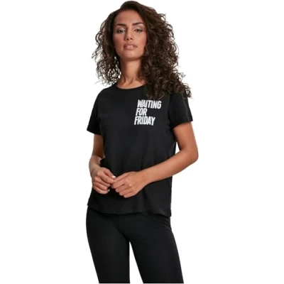 Abbildung von Mister TEE Ladies Waiting FOR Friday BOX Tshirt print, Damen, Größe: XL, Black