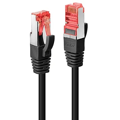 Abbildung von LINDY 47776 0.5m Cat.6 S/FTP Netzwerkkabel, schwarz, 3 Stück