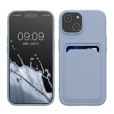 Abbildung von kwmobile Handyhülle kompatibel mit iPhone 15 Hülle Handy Cover Fach für Karten in Lavendel