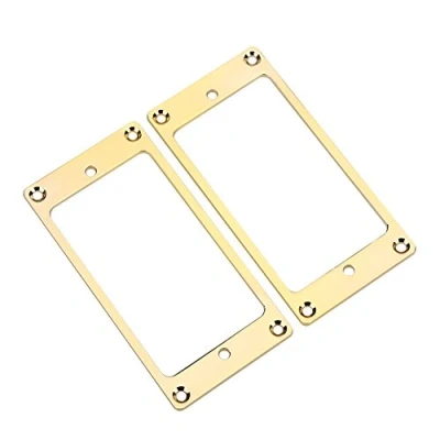 Abbildung von 2 St¨¹ck Metall Humbucker Pickup Frame Montageringe Ersatzteile Musikinstrument Zubeh?r f¨¹r E Gitarren Pickup(Gold), Spielzubeh?r