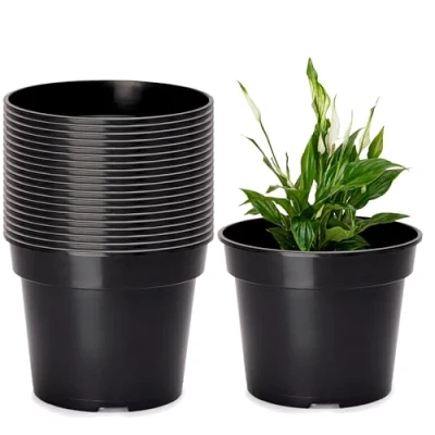 Abbildung von Garronda Blumentopf Kunststoff rund Pflanztopf Kräutertopf Anzuchttopf GD 0025 (20 tlg., 1 St., Set)