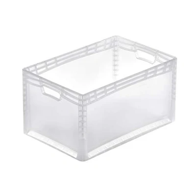 Abbildung von aidB Eurobox LIGHTLINE transluzent, 600 x 400 320 mm, Griffe offen, transluzente Plastikbox aus durchsichtigem Kunststoff, durchsichtige Box, ideal für die Industrie, 1 St.
