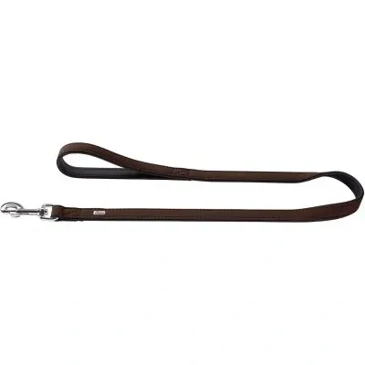 Abbildung von HUNTER SOFTIE Führleine für Hunde, Kunstleder, mit Handschlaufe, 1,5/110 cm, braun