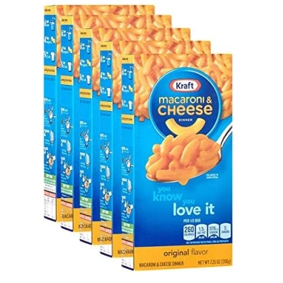 Abbildung von 5 x Kraft Macaroni Mac and Cheese 7,25oz / 206g