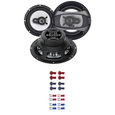 Abbildung von Crunch GTI62 Lautsprecher mit Einbauset passend für Hyundai Getz ab 2002 Türen vorne 360 Watt 165mm 2 Wege Koax