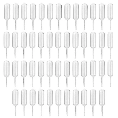 Abbildung von HUAZIZ 50 Stück Einweg Kunststoff Transfer Pipettes, Einwegpipetten 4ml, Transferpipetten aus Kunststoff, Flüssigkeit Tropfer, Squeeze Pipetten(Transparent)
