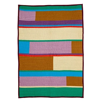 Abbildung von Hubsch Pavillon Plaid Block Lila/Multicolor 140x200 cm