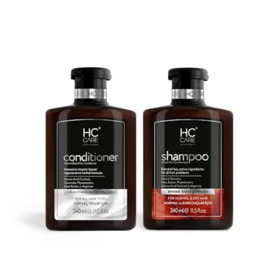 Abbildung von HC Care Shampoo und Haarspülung Haarpflege Lotion Set 340 ml + (Normales &amp; Trockenes Haar Shampoo)