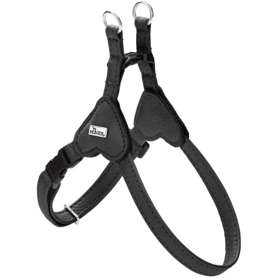 Abbildung von HUNTER Hundegeschirr SOHO MINI, Farbe: schwarz, Rindsleder, weich &amp; geschmeidig, fellschonend, leicht, für kleine Hunde Welpen, Made in Germany, Größe: XS S
