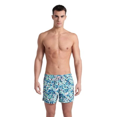 Abbildung von Arena Herren Mens Water Prints Beach Short Ao Swim Trunks, White Multi, L EU