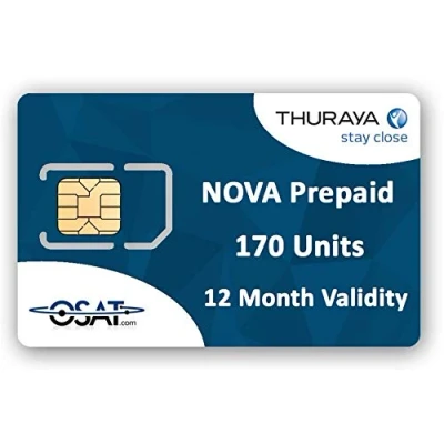 Abbildung von OSAT Thuraya Satellitentelefon NOVA SIM mit 170 Einheiten (200 Minuten)