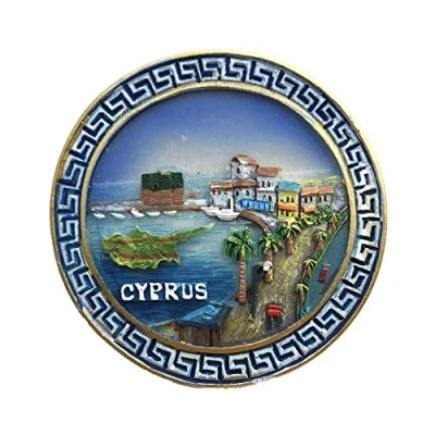 Abbildung von Wedare Magnet Souvenir Kühlschrankmagnet Andenken Harz Sammlung Zyperns 3D, Zypern Geschenk magnetische Aufkleber Ausgangsküchen Dekoration