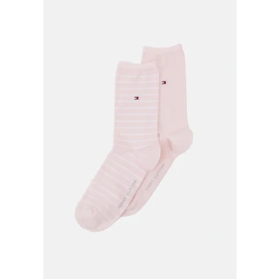 Abbildung von Tommy Hilfiger Women Small Stripe 2 PACK Socken, Damen, Größe: 39 42, Light pink