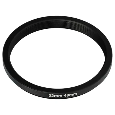 Abbildung von vhbw Step Down Ring Adapter von 52 mm auf 48 für Kamera Objektiv Filteradapter, Metall, Schwarz