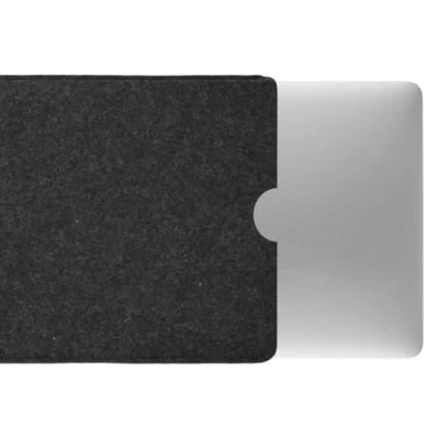 Abbildung von CoverKingz Filz Hülle für MacBook Pro 13&quot; (M1,M2) / Air (M1) Notebook Tasche handgefertigt aus Wollfilz hochwertige Laptophülle 100% Schurwolle Handmade Filzhülle Case Anthrazit