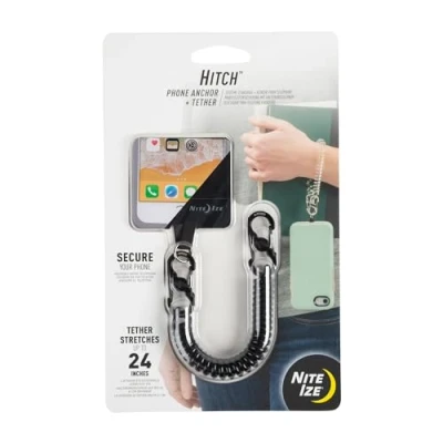 Abbildung von Nite Ize Hitch Plus Tether HPAT 01 R7 Handyhülle Anker und Haltegurt für Fallschutz, Schwarz