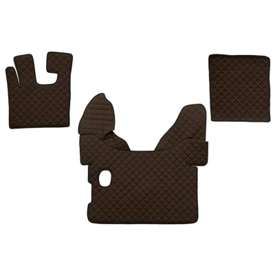 Abbildung von F CORE FL01 BROWN Fußmattensatz Eco Leder vorne 3 braun