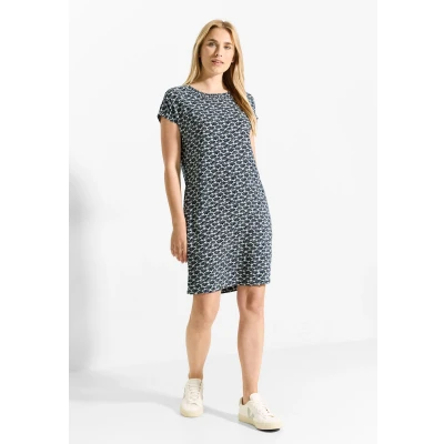 Abbildung von Cecil MIT Raffung UND Print Freizeitkleid, Damen, Größe: XL, Blau