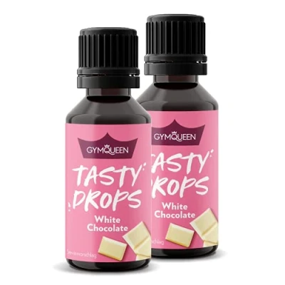 Abbildung von GymQueen Tasty Drops, Weiße Schokolade, 2x30ml, Flavour Drops ohne Kalorien