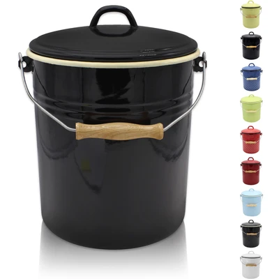 Abbildung von Krüger Mülleimer &quot;Triest&quot;, Stahlemaille, 10 Liter, Made in Europe