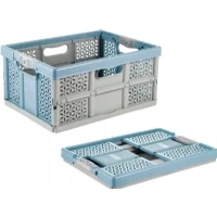 Abbildung von keeeper Stabile Profi Klappbox mit Soft Touch Griffen, 48,5 x 35 23,5 cm, 32 l, Lea, Nordic Blue