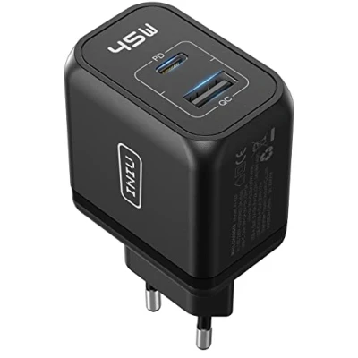Abbildung von INIU USB C Ladegerät 45W, 2 Port USBC Netzteil Steack Adapter GaN II Tech Schnellladegerät PD Charger für iPhone 15 14 13 Pro Max Mini Samsung Galaxy S23 Ultra S22 Tablet MacBook Air ipad Loptop