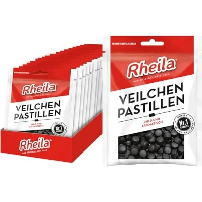 Abbildung von Rheila Veilchen Pastillen 1.800g blumig &amp; würzig laktosefrei zuckerhaltig wohltuender, markanter Geschmack mildes Lakritz sanft aromatisch im (20x90 g)