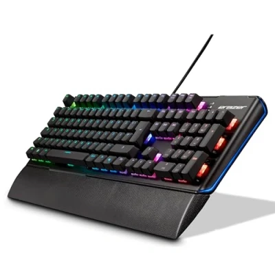 Abbildung von ERAZER Supporter X20 mechanische Gaming Tastatur (extrem langlebige Switches, WASD, 100% Anti Ghosting, austauschbare Schalter &amp; Tastenkappen, RGB Hintergrundbeleuchtung, QWERTZ)